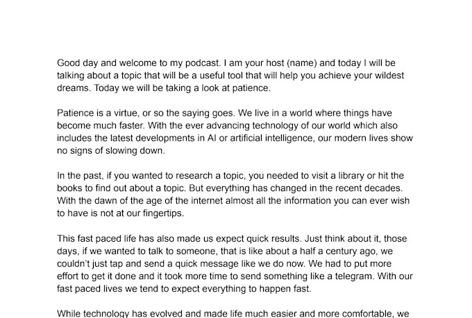 create powerful podcast scripts fast